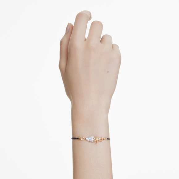 Good Luck Trolls bracelet, Troll, White, Gold-tone plated - Swarovski, 5691946