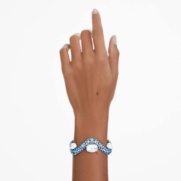 Sublima Armreif, Verschiedene Schliffe, Blau, Blaues Finish - Swarovski, 5692102