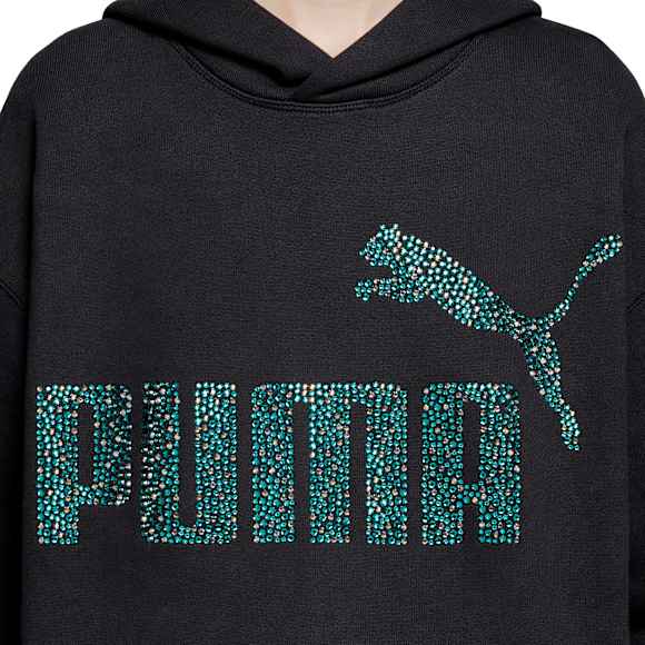 Felpa con cappuccio PUMA, Nera - Swarovski, 5692582