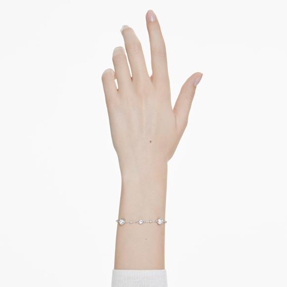 Imber bracelet, Round cut, White, Rhodium plated - Swarovski, 5696079