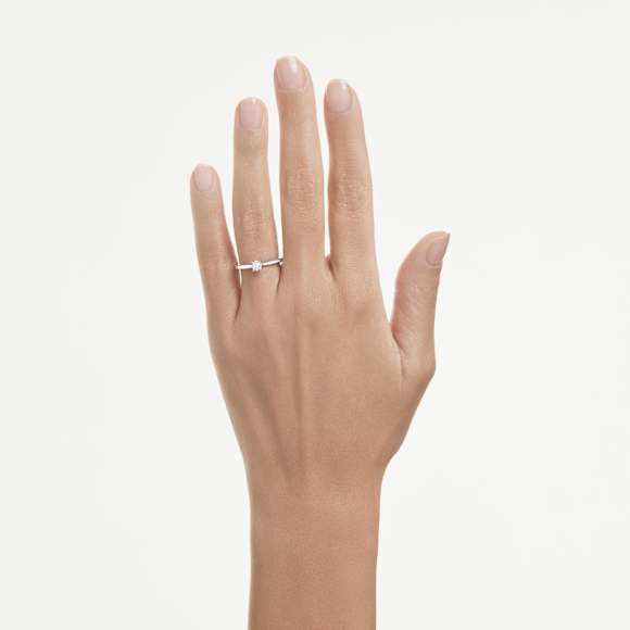 Eternity solitaire ring, Lab-grown diamonds 0.25 ct tw, Round shape, Sterling silver - Swarovski, 5696900