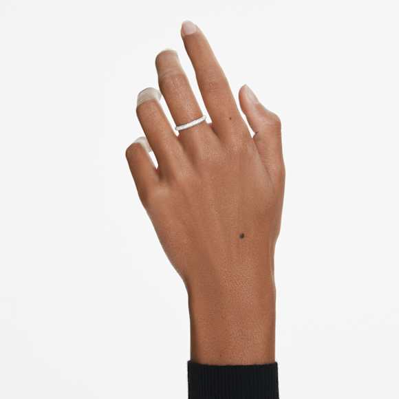 Eternity band ring, Lab-grown diamonds 0.75 ct tw, Round shape, 14K white gold - Swarovski, 5696979