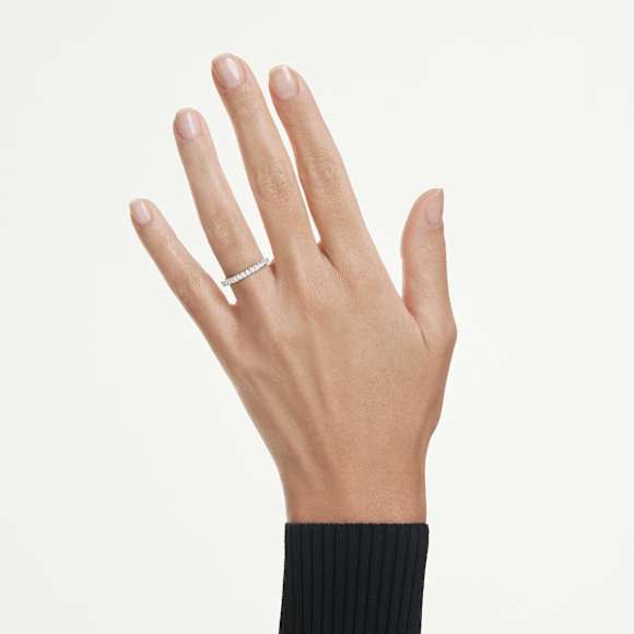 Eternity band ring, Lab-grown diamonds 0.4 ct tw, Round shape, 14K white gold - Swarovski, 5696990