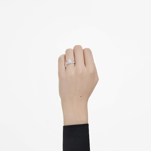 Eternity band ring, Lab-grown diamonds 0.4 ct tw, Round shape, 14K white gold - Swarovski, 5696990