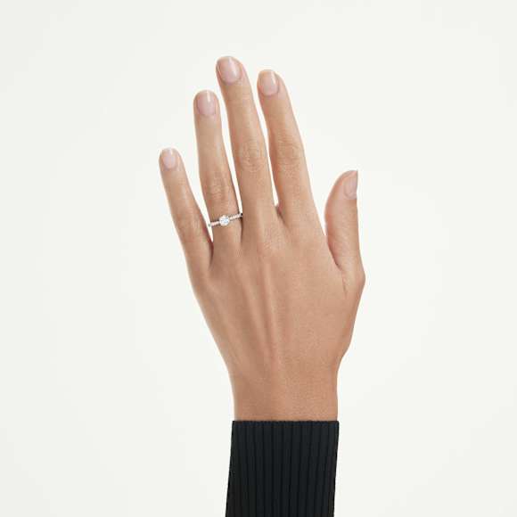 Bague solitaire Eternity, Diamants créés en laboratoire 1,2 ct tw, Forme ronde, Or blanc 14 carats - Swarovski, 5697473