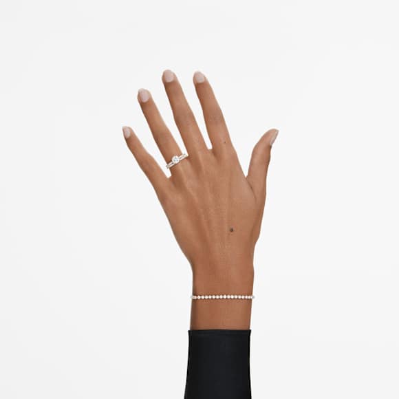 Eternity Tennis armband, Laboratorium-diamanten 2,5 ct tw, Ronde vorm, 18K geelgoud - Swarovski, 5697901