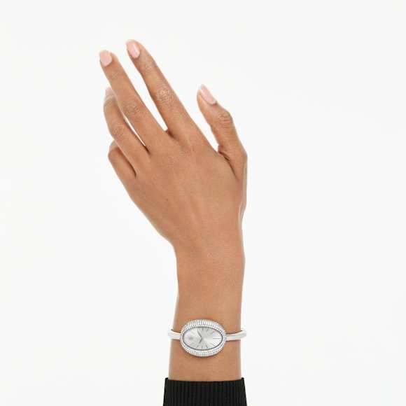 Imber bangle ウォッチ, スイス製, メタルブレスレット, シルバー系