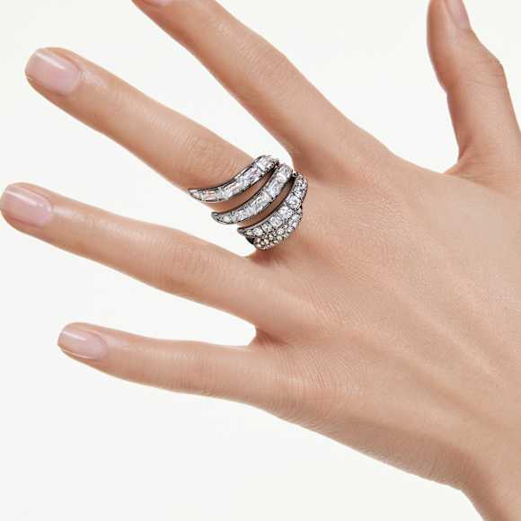 The Vienna Collection gyűrű, Hattyú, Fehér, Ruténium bevonattal - Swarovski, 5709285