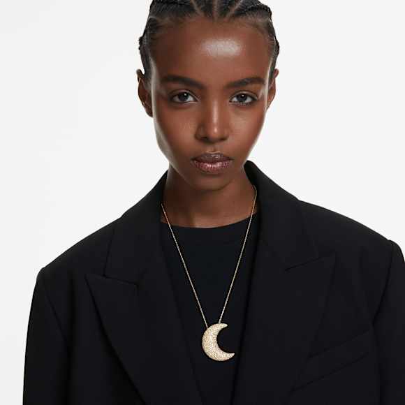 Pendentif Sublima, Lune, Ton doré, Placage de ton or - Swarovski, 5710931