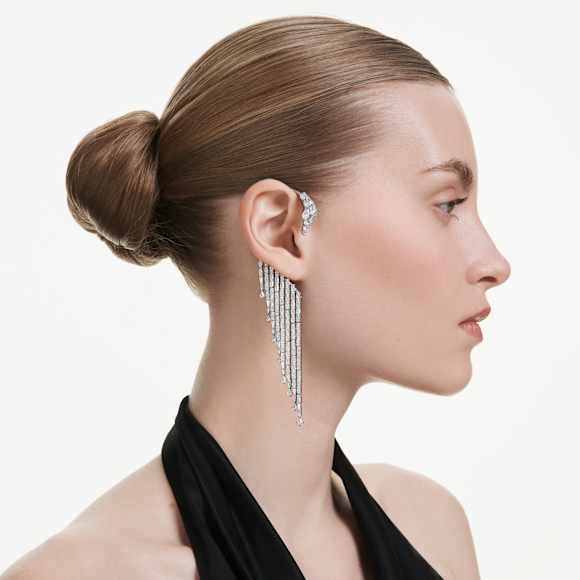 Ozdoby na ucho The Vienna Collection, Labuť, Bílé, Pokoveno rutheniem - Swarovski, 5714555