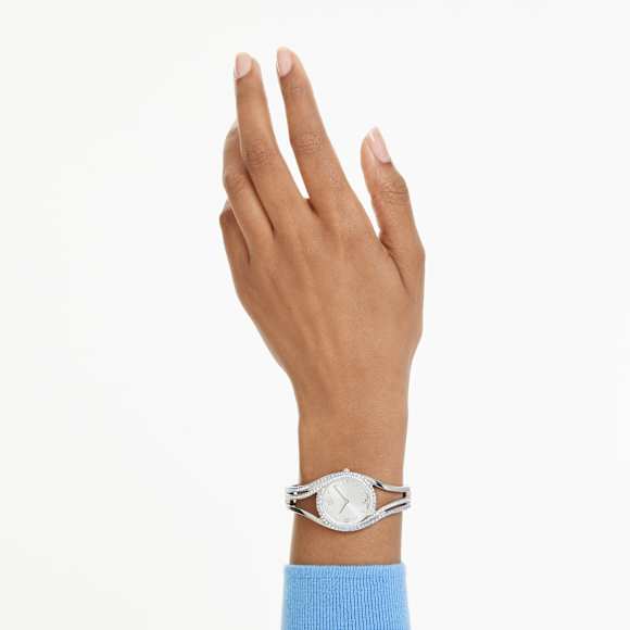 Ročna ura s trdo zapestnico Hyperbola, Izdelano v Švici, Nerjavno jeklo - Swarovski, 5715463