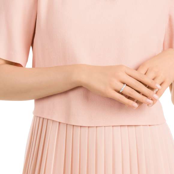 Infinity リング, ラウンドカット, ホワイト, ロジウム・プレーティング - Swarovski, 5717571