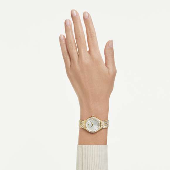 Imber 腕表, 瑞士制造, 金属手链, 金色, 金色调润饰 - Swarovski, 5718169