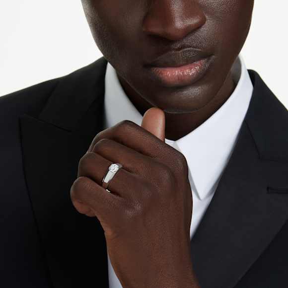 Octagon 戒指, 总重 1.0 克拉培育钻石, 八边形, 18K 金（白色） - Swarovski, 5720747