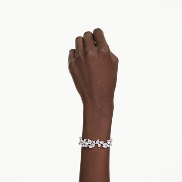 Zapestnica Constella, Mešani rezi, Bela, Prevleka iz rodija - Swarovski, 5722469