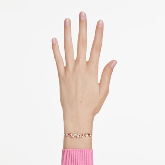 Náramek Constella, Různé výbrusy, Vícebarevný, Povrchová úprava z 18k zlata - Swarovski, 5722476