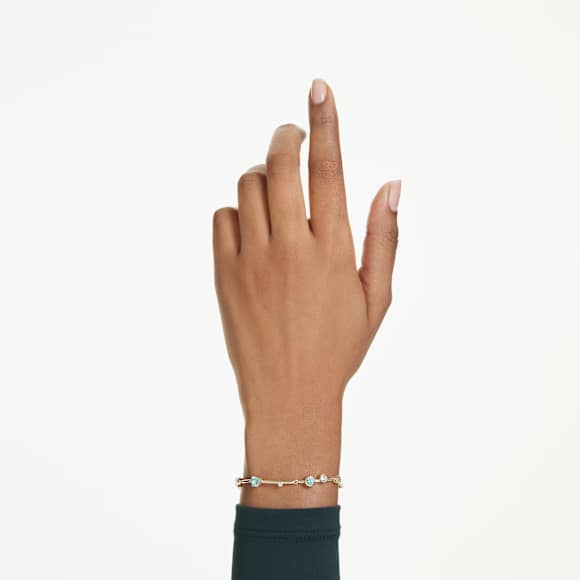 Constella 手链, 混合切割, 绿色, 镀金色调 - Swarovski, 5722478