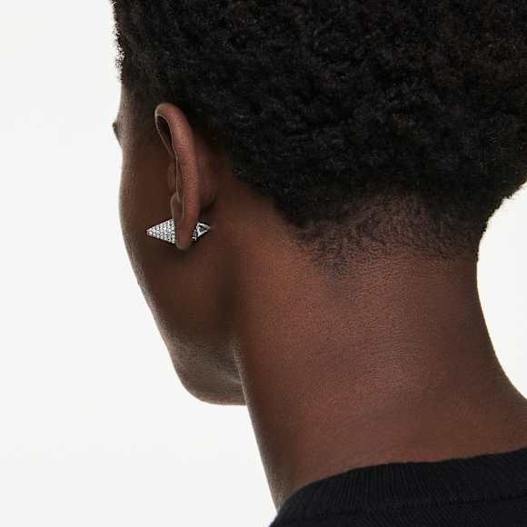 Sublima Ohrstecker, Spike, Weiß, Rutheniert - Swarovski, 5723185