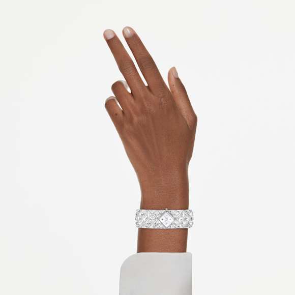 Curiosa Bangle นาฬิกา, สายนาฬิกาคริสตัล, โทนสีเงิน, สเตนเลสสตีล - Swarovski, 5724515