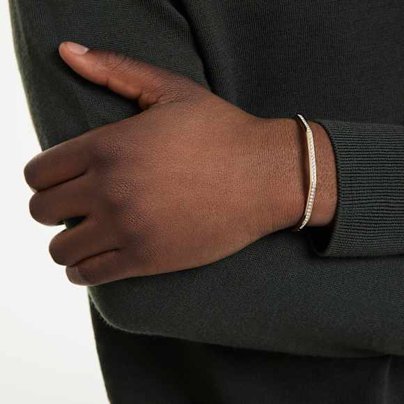 Dextera armband, Achthoekige vorm, Ronde slijpvorm, Wit, Goudkleurige toplaag - Swarovski, 5724580