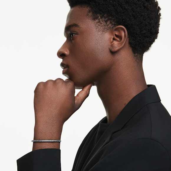 Dextera 手镯, 八边形, 圆形切割, 白色, 镀钌 - Swarovski, 5724604