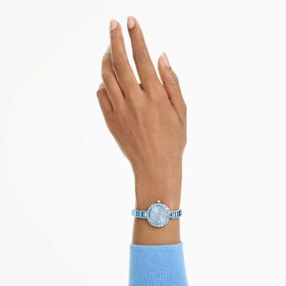 Matrix bangle óra, Svájci gyártmány, Kristálykarkötő, Kék, Rozsdamentes acél - Swarovski, 5730172