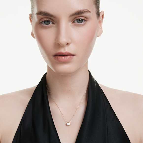 Octagon pendant, Lab-grown diamonds 1.0 ct tw, Octagon shape, 14K yellow gold - Swarovski, 5730453