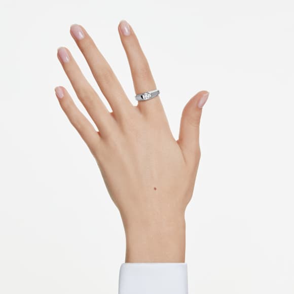 Octagon band ring, Lab-grown diamonds 1.0 ct tw, Octagon shape, 14K white gold - Swarovski, 5733873