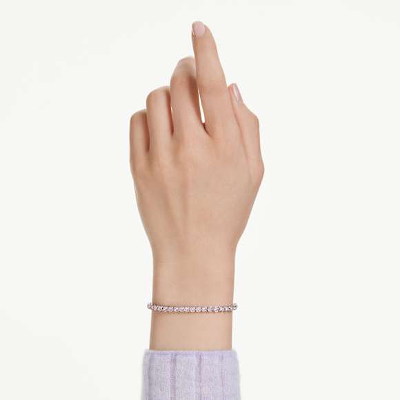Imber Emily Tennisブレスレット, ラウンドカット, パープル, ロジウム・プレーティング - Swarovski, 5734277