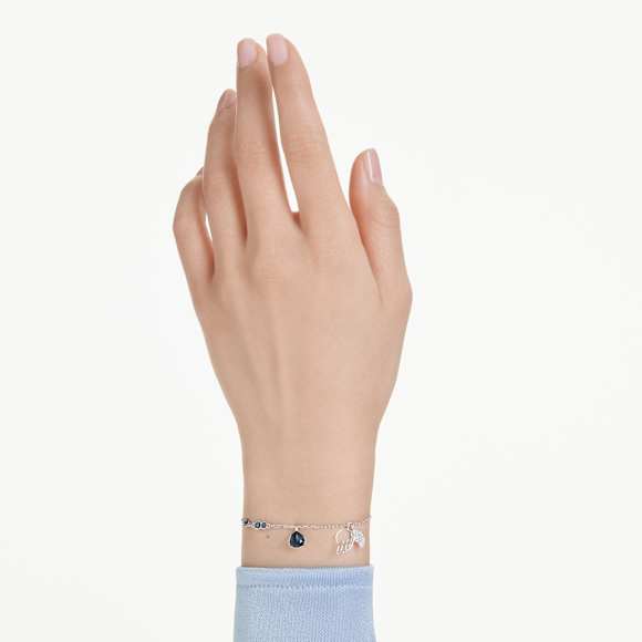 Zapestnica Symbolica, Krila, Modra, Prevleka iz rodija - Swarovski, 5734547