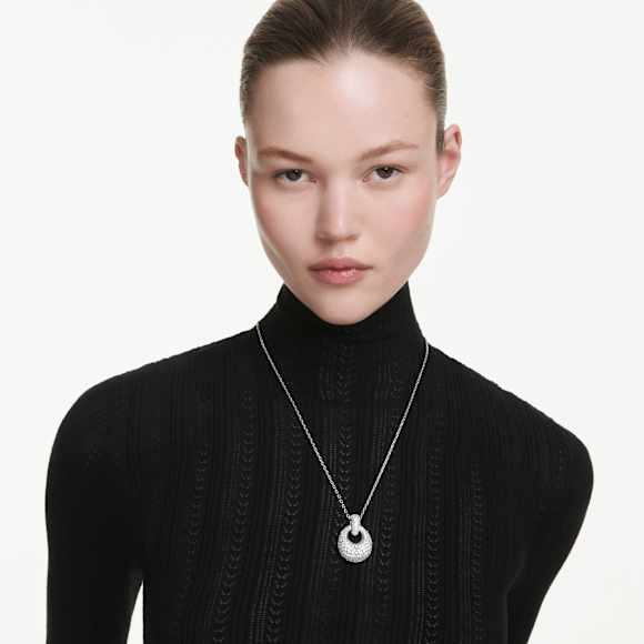 Sublima pendant, White, Rhodium plated - Swarovski, 5735223
