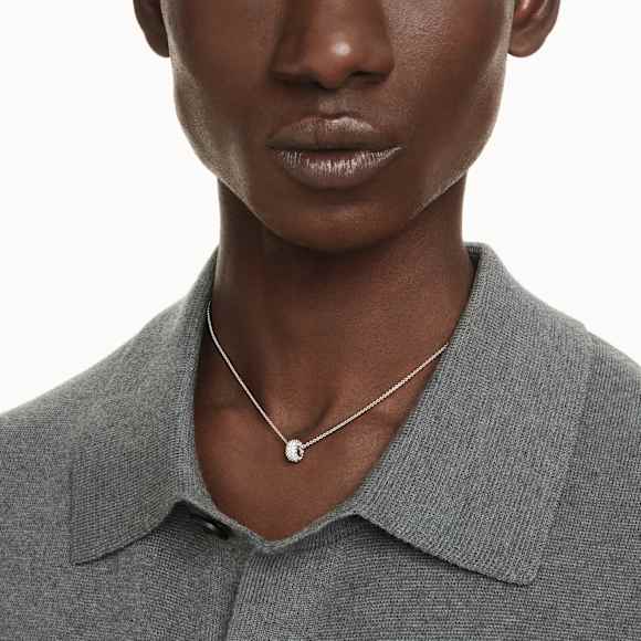 Dextera pendant, White, Rhodium plated - Swarovski, 5735414