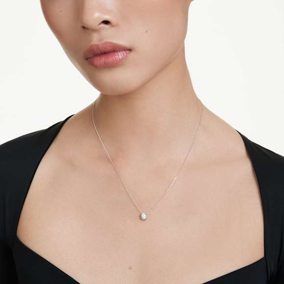 Eternity pendant, Lab-grown diamonds 0.5 ct tw, Octagon shape, 18K white gold - Swarovski, 5735724