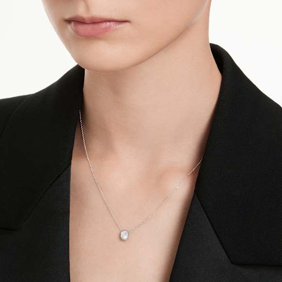 Octagon Kolye Ucu, Laboratuvarda üretilmiş elmaslar 0,5 karat toplam ağırlık, Sekizgen şekil, 18k beyaz altın - Swarovski, 5735724