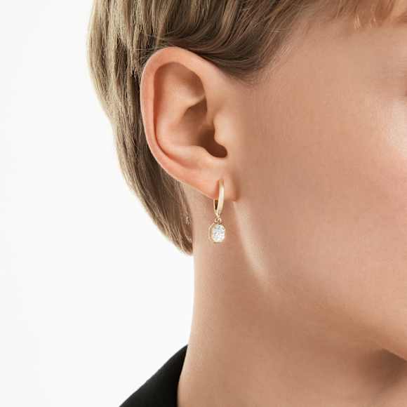 Octagon csepp alakú fülbevaló, Laboratóriumi gyémántok 1,0 ct tw, Nyolcszög alakú, 18K sárgaarany - Swarovski, 5735726