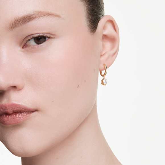 Pendientes Eternity, Diamantes creados en laboratorio (peso total de 1,0 quilates), Forma octagonal, Oro amarillo de 18 quilates - Swarovski, 5735726
