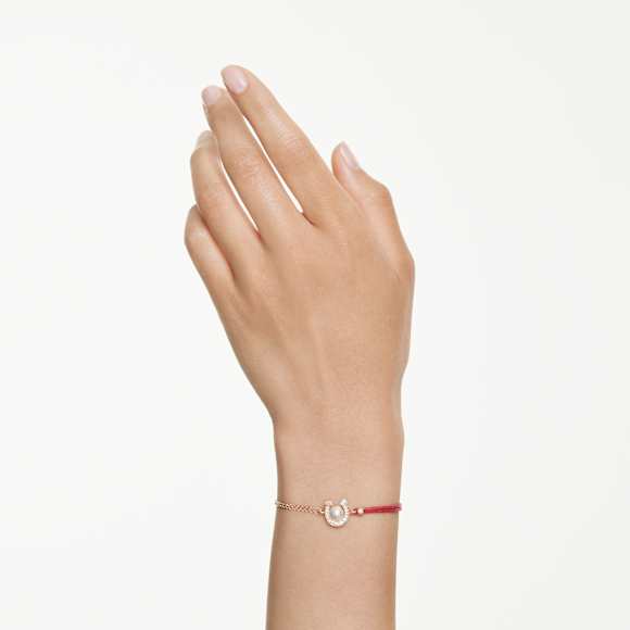 Pulsera Symbolica, Crystal Pearl, Pavé, Herradura, Blanca, Baño tono oro rosa - Swarovski, 5736976