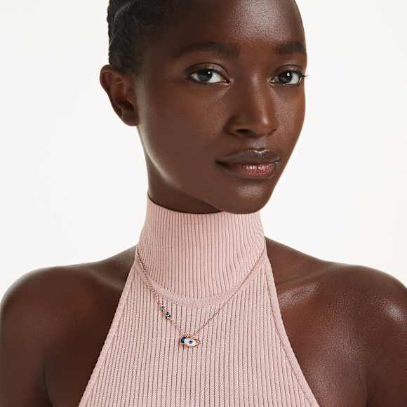 Přívěsek Symbolica, Oko, Vícebarevný, Pokoveno v růžovozlatém odstínu - Swarovski, 5736984