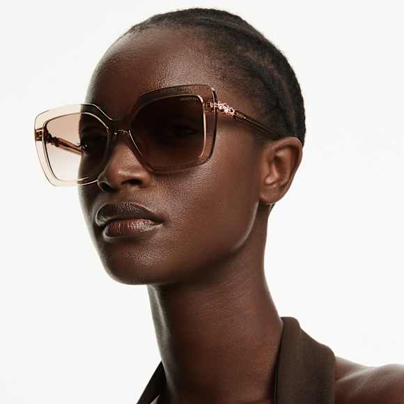 Sunglasses, Square shape, SK6049, Beige - Swarovski, 5738135