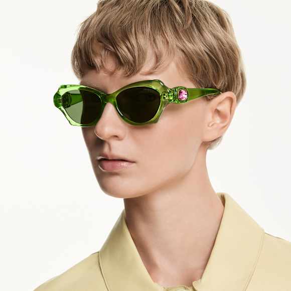Occhiali da sole, Forma a cuscino, SK6050, Verdi - Swarovski, 5738139
