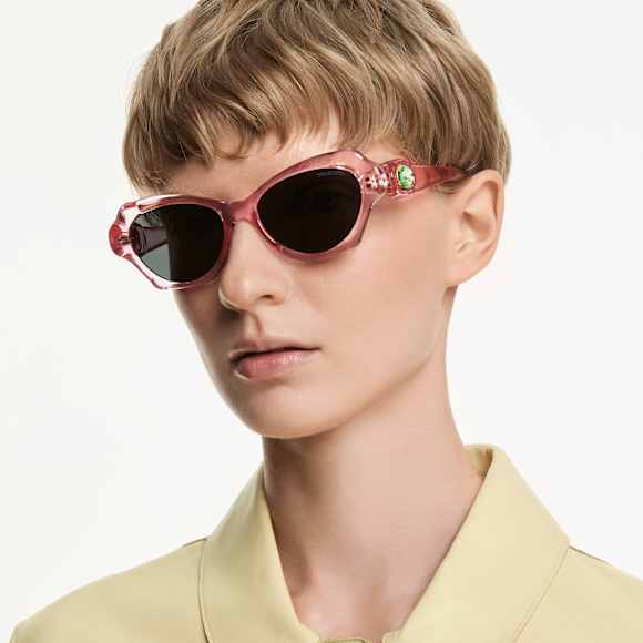 Sunglasses, Pillow shape, SK6050, Pink - Swarovski, 5738139