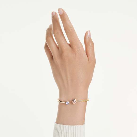 Bransoletka typu bangle Chroma, Szlify różnorodne, Różnokolorowa, Wykończenie z 18-karatowego złota - Swarovski, 5738475