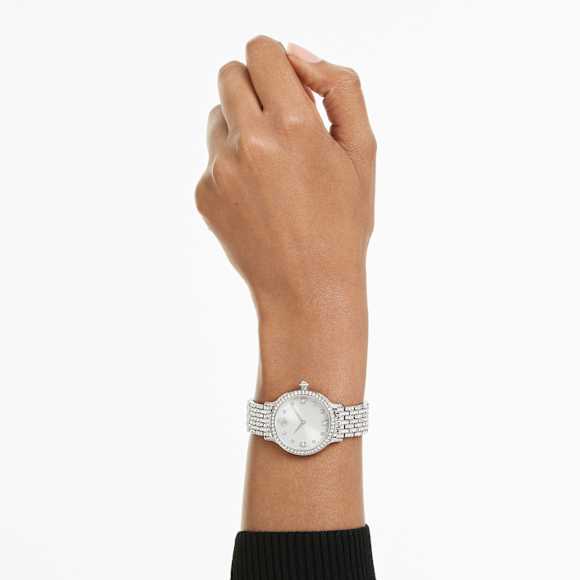 Imber Klocka, Tillverkad i Schweiz, Metallarmband, Silverfärgad, Rostfritt stål - Swarovski, 5741229