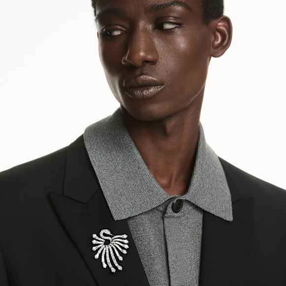 The Vienna Collection bross, Hattyú, Fehér, Ruténium bevonattal - Swarovski, 5741557