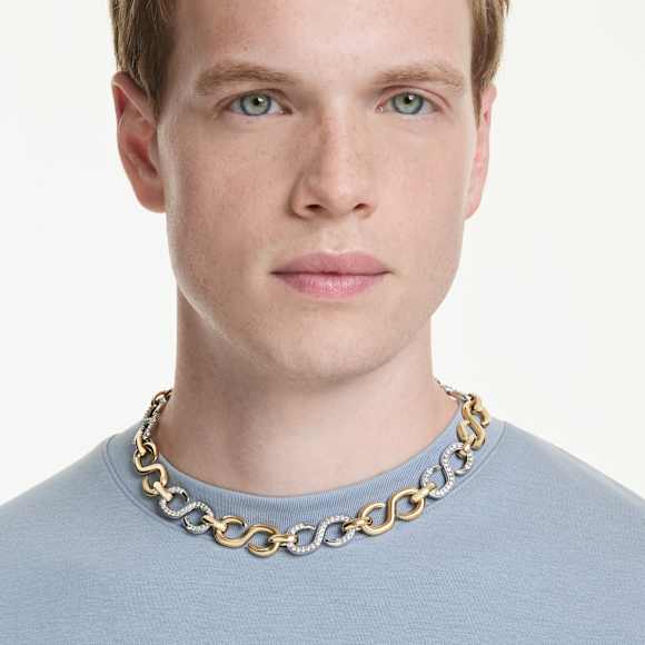 Collana Dextera, Taglio Round, Catena, Bianca, Mix di finiture - Swarovski, 5741795