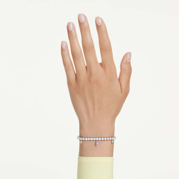 Pulseira Ariana Grande x Swarovski, Combinação de lapidações, Multicor, Lacado a ródio - Swarovski, 5742463