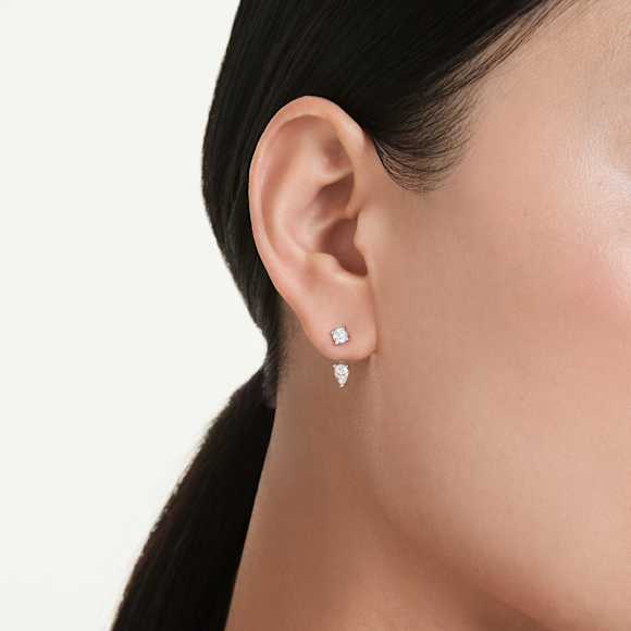 Galaxy 이어링 재킷, 랩 그로운 다이아몬드 0.82ct tw, 믹스 쉐입, 스털링 실버 - Swarovski, 5742846