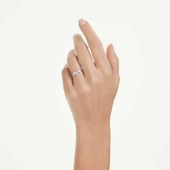 Galaxy 戒指, 总重 0.41 克拉培育钻石，混合形, 银 - Swarovski, 5742863