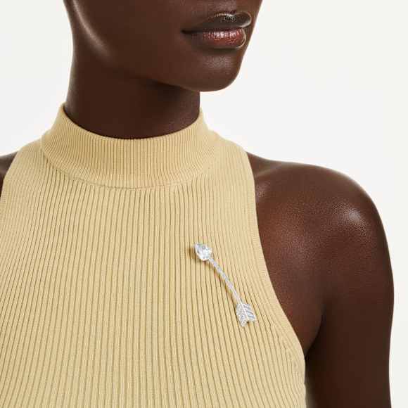 Broche Idyllia, Tailles variées, Flèche, Blanche, Métal rhodié - Swarovski, 5742952