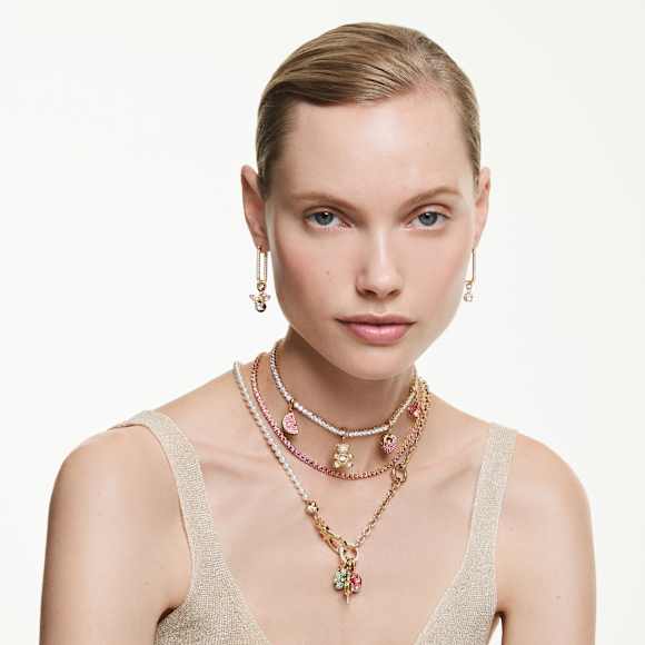 Idyllia Charm, 混合切割, 瓢虫, 红色, 镀金色调 - Swarovski, 5743138